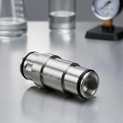 316 Stainless Steel Leak Test Coupling Adapter Designed for Testing Leaks Fluid Gas Systems Durable Connection Solution