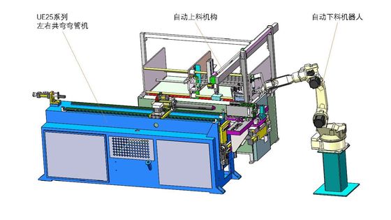 25UE Metal Headrest Automatic Loading And Unloding Tube Left And Right Bending Lines